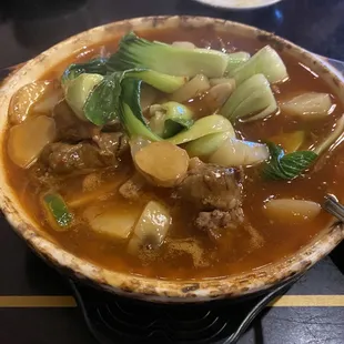 A little different this time. Slices of ginger and garlic throughout the dish.