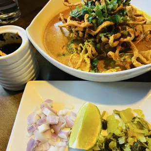 Khao Soi with Pork (also add-in ingredients for the coconut curry soup