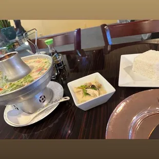 Tom kah soup with chicken (i asked for no spice)