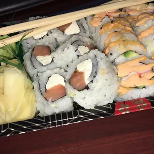 Phily and Hot California roll