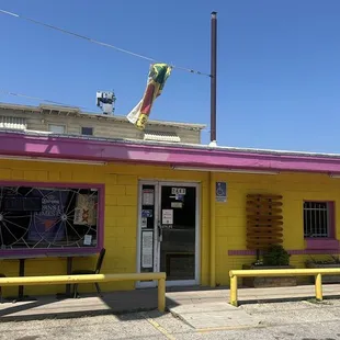 the front of the restaurant