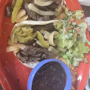 Soft Taco Black Beans Side of Rice