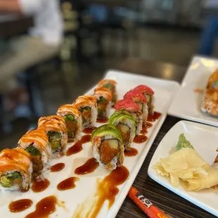 Samurai Roll and Volcano Roll