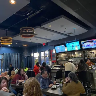 dining area and bar