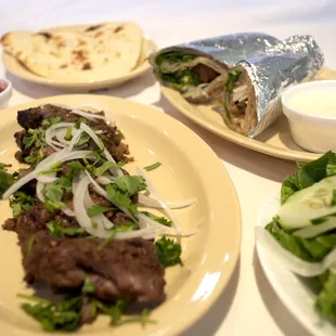 Beef Bihari and Kebab Roll