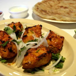 Chicken Boti and Naan