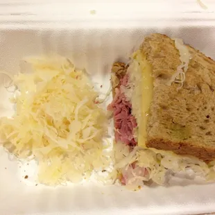 That is HALF of the sauerkraut from HALF the &quot;Reuben&quot; So literally a QUARTER of the obscene amount of kraut slopped disgustingly