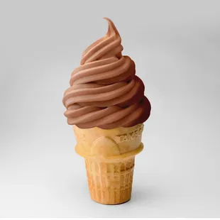 a chocolate ice cream cone