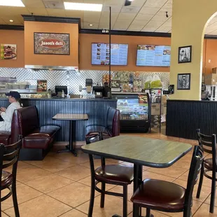 a view of the dining area