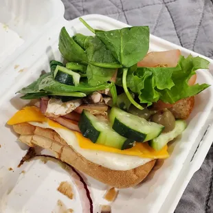 1/2 of build your own sandwich (veggie) on french bread