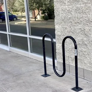 Bike Rack (A bit too close to the wall for really secure locking)