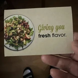 Gift card from Jasons Deli