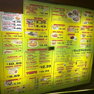 Drive Thru Full Menu - 3-24-23