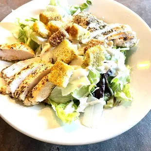 a plate of chicken salad