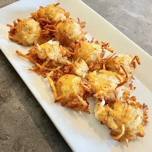 a plate of hash browns
