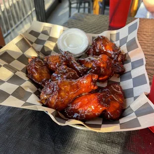 basket of chicken wings