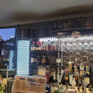 front and center at the bar