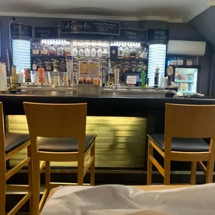 view of the bar