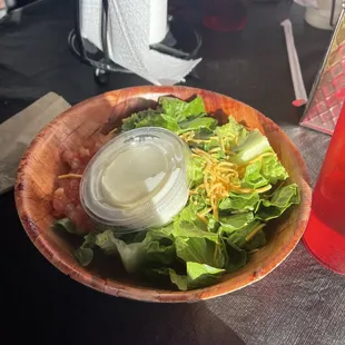 Side salad with ranch