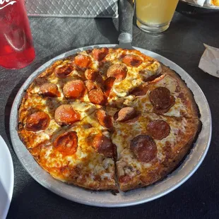 10 in thin crust pepperoni mushroom