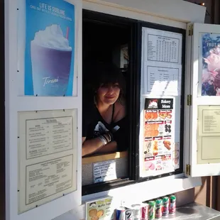 Sasha!  One of the friendly baristas at the drive through window!