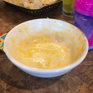 When the 17 month old cleans the bowl...