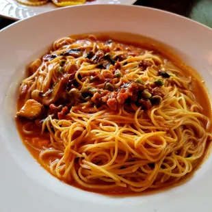 My pasta dish with added chicken