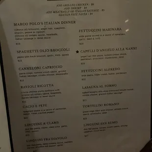 New FULL MENU