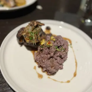 a plate of food on a table