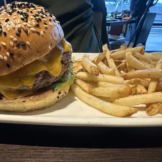 The Backyard Brisket Cheeseburger