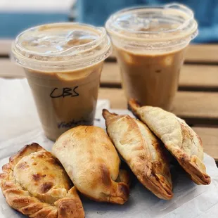 Empanadas and coffee