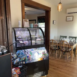 Self-serve food case.