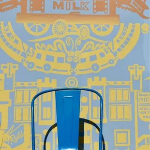 Still life with mural &amp; chair