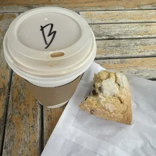 Scone and Butterscotch Latte