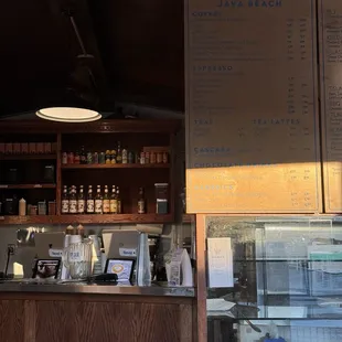 Menu/Ordering counter