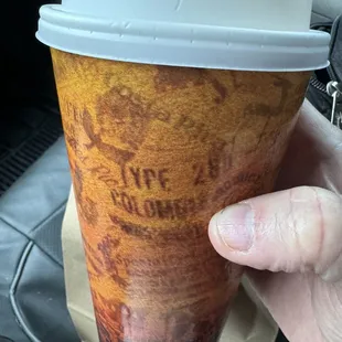 Hot White chocolate peppermint mocha with whipped cream.