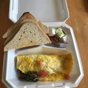 Spinach Mushroom Omelette To Go-Yum