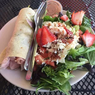 Club wrap and Spa Salad! Beyond Yummy!