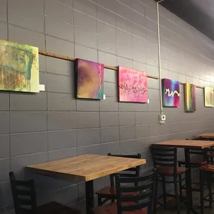 Artwork on the walls.