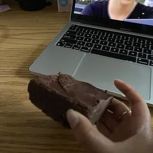 Moist. Fudgy, perfection! Their brownies are a MUST!