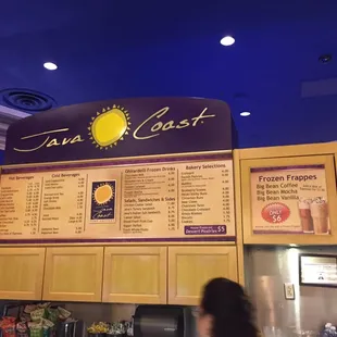 the menu of the restaurant