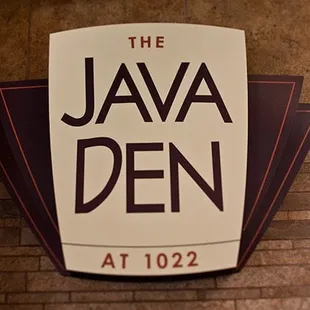 the java den sign