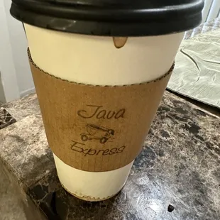 My delicious coffee to go with breakfast