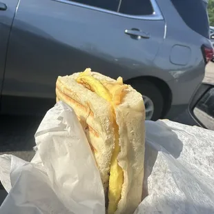 Meat and Egg and Cheese Sandwich