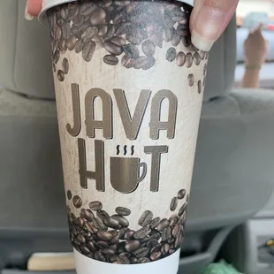 16oz latte with almond milk and sugar free hazelnut