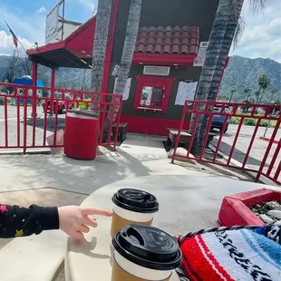 Not too hot, Hot Chocolate and a Coffee. Both yummy:)