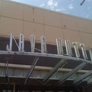 The signage at daylight