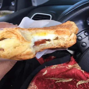 Croissant sandwich.