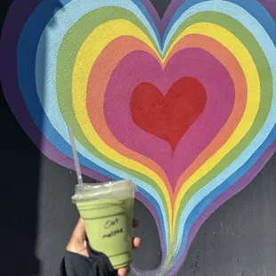 matcha latte with oatmilk