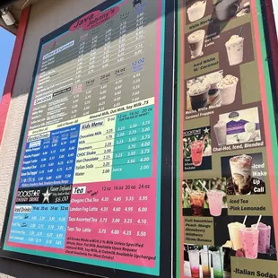 Drink menu